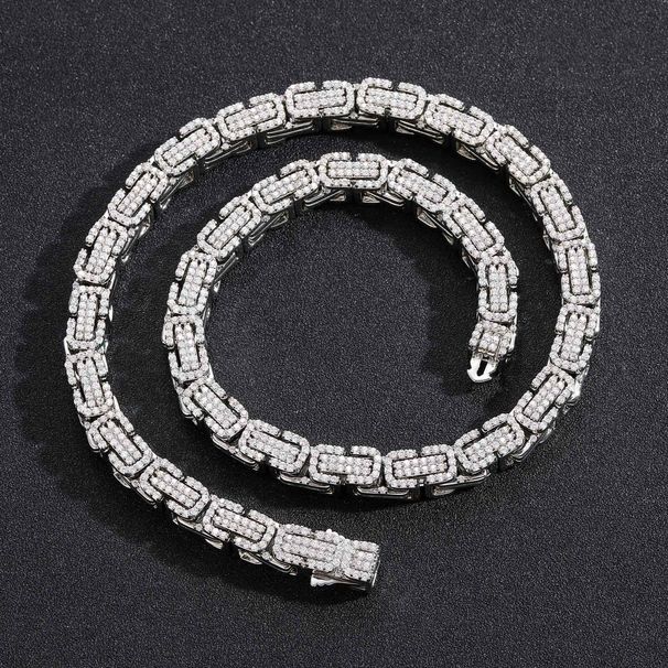 Men’s Jewelry Set Fashion Hip Hop Necklace Micro Inlaid Zircon Chain Three Dimensional Men's Personality Trend Niche Necklace_ipsvogv.com