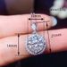 Cao Shi's Korean Edition Exquisite Mosang Stone Necklace, Super Sparkling Round Live Dangle, Simple and Light_ipsvogv.com