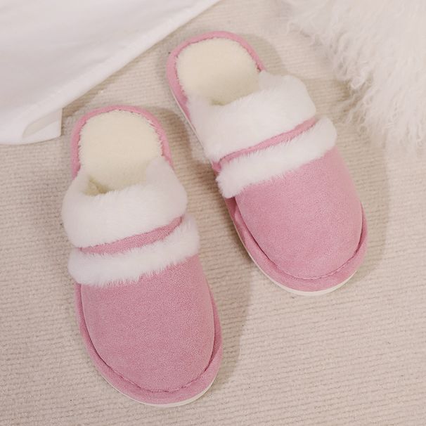 New winter cotton slippers lovers indoor home warm non-slip floor plush slippers_ipsvogv.com