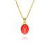 Light Luxury Retro Oval Glue Drop Multi Color Pendant Copper Plated Necklace Niche Design Small Fairy Clavicle Chain_ipsvogv.com