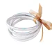 Charm Bracelets 5Pcs Bohemia Glitter Jelly Bangle Bracelet Set Bowtie PU Leather Hoop 45BC_ipsvogv.com