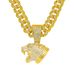 New Trend Versatile Black Leopard Head Pendant Necklace for Men's Fashion_ipsvogv.com