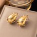Fashion Jewelry, Personalized Stainless Steel Gold-plated Micro Inlaid Hollow Three-dimensional Water Droplet Earrings_ipsvogv.com