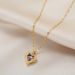 2025 New Arrivals Gold Plated Heart Pendant For Women Jewelry Titanium Steel Big Crystal Necklace Choker Korean Elegant Wholesale_ipsvogv.com