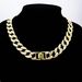 Men’s Jewelry Set Fashion High Quality Hip Hop 15mm Flat Wire Hip Hop Cuban Necklace Rhinestone Bracelet_ipsvogv.com