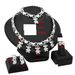 Jewelry set Ladies bride necklace ring earrings bracelet 4-piece set_ipsvogv.com