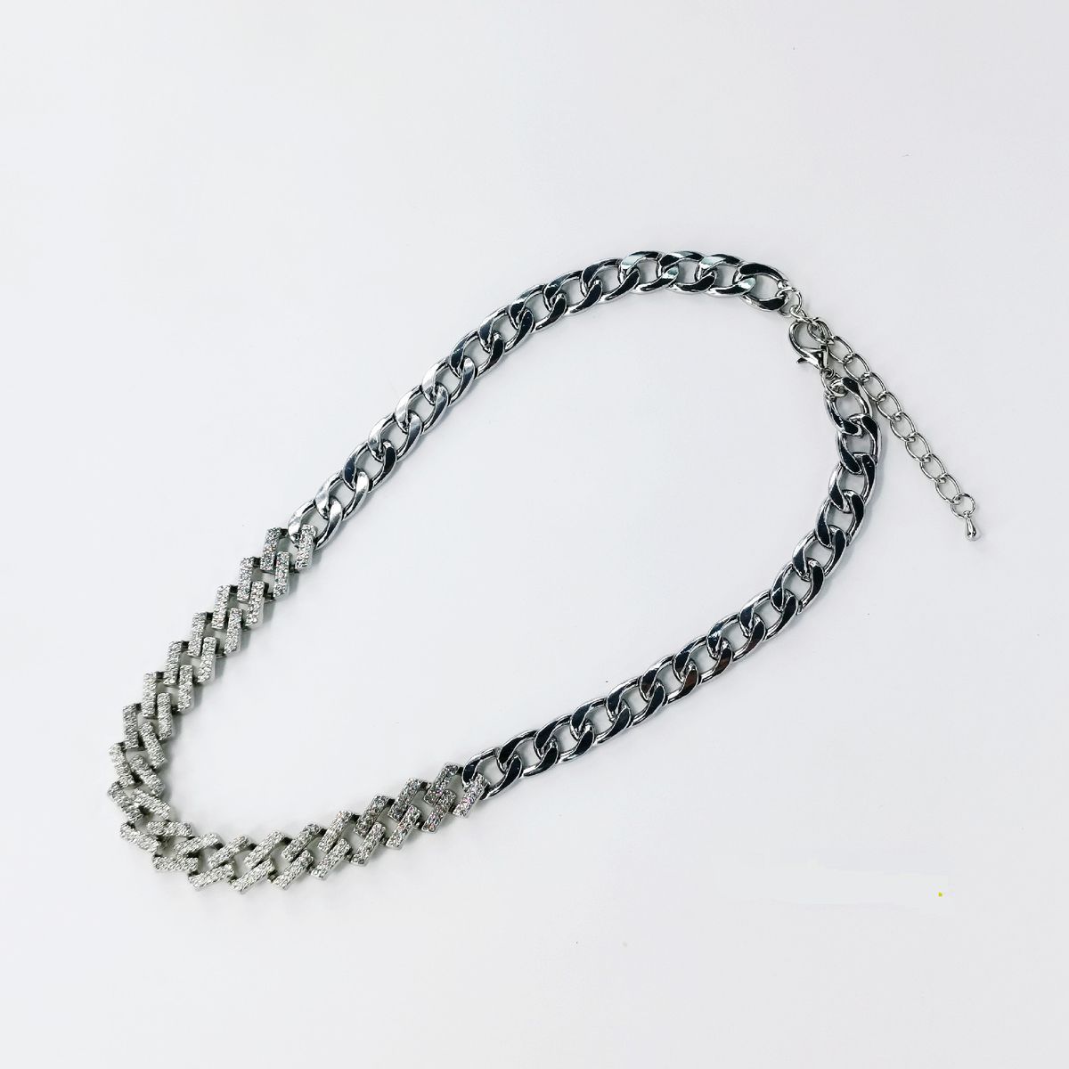 Unisex 15mm Diamond Shaped Gold Plated Diamond Necklace For Men Trendy Brand Cool Hip Hop Cuban Chain_ipsvogv.com