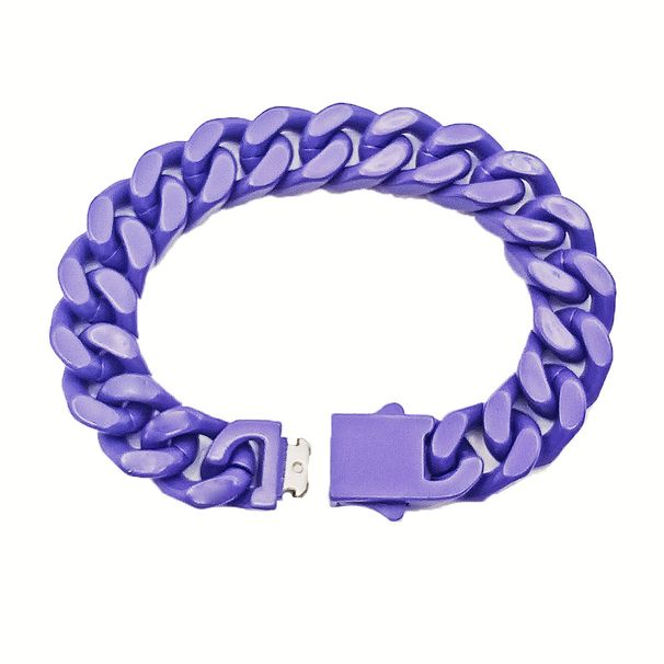 Men's Jewelry Stainless Steel Colored Paint Cuban Bracelet Men's Non Fading High Grade Titanium Steel Bracelet Hip Hop Men's Jewelry_ipsvogv.com