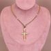 Cross Pendant Full Rhinestone Simple Religious Necklace Accessory_ipsvogv.com