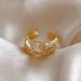 Elliptical Zircon Cross Opening Fashionable Personalized Design, Index Finger Ring, Light Luxury, Exquisite And High-end_ipsvogv.com