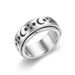 Star Moon Titanium Fashion Stainless Steel Rotating Ring_ipsvogv.com