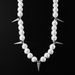 Hip Hop Punk Rivet Spliced Pearl Necklace, Female Trendy Couple, Versatile Sweater Chain, Male_ipsvogv.com