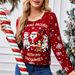 Women's Clothing red Christmas sweater women autumn and winter new snowflake Christmas pullover sweater_ipsvogv.com