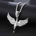 Full Diamond Goddess Spreading Wings, Three-dimensional Feathers, Fallen Angel Pendant, Rap Hip-hop Trend, Male_ipsvogv.com