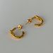 Fashionable Real Gold Electroplated INS Titanium Steel Knotted Fashion Niche Earrings_ipsvogv.com