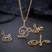 Station jewelry micro inlaid zircon cursive 26 English letter pendant hip hop necklace men and women_ipsvogv.com