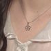 S Pure Silver Hollowed Out Necklace For Women, With Niche High-end Feel, Simple And Agile Double Star Collarbone Chain,_ipsvogv.com