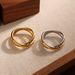 titanium steel ins niche simple versatile rope braided ring high end design gold plated jewelry_ipsvogv.com