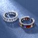 Korean New Dongdaemun Rainbow Versatile Style Earrings Colorful Diamond Ring_ipsvogv.com