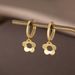 Women’s Jewelry Set Fashion New Style Cold Style Brass Real Gold Electroplated Flower Earrings For Women Personality Temperament Fashion Earrings_ipsvogv.com