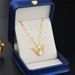 Korean Version Deer Antler Luxury Diamond Necklace For Women, Fashionable High-end Collarbone Chain, Pink Zircon_ipsvogv.com