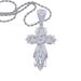 Men's Jewelry Punk Rock Cross Pendant Necklace With Twist Chain For Hip Hop Style, Gothic Fashion, And Urban Streetwear_ipsvogv.com