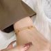 Advanced Simple Golden Three-dimensional Small Square Double-layer Snake Bone Bracelet Women's Gold-plated Titanium Steel Color-free ins Fashion_ipsvogv.com