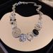 Y2k Sweet Cool Style White Button Necklace, Small And Popular Design, High End, Exquisite Collar Chain, Light Luxury_ipsvogv.com