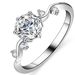 S Pure Silver Mosang Stone Six Claw Ring New Simple, Small, and High end Style_ipsvogv.com