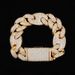 Men's Jewelry 20mm Cuban Bracelet Full Of Zircon Big Box Buckle Pig Nose Hip Hop Bracelet Jewelry_ipsvogv.com