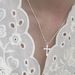 S Pure Silver Texture Cross Necklace Collarbone Chain Korean Version Exquisite Personality INS Style Small Fresh NYM580_ipsvogv.com