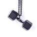 Fashion Fitness Dumbbell Barbell Pendant Sports Titanium Steel Men And Women Couples Style Engraved Necklace_ipsvogv.com