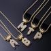 Light luxury niche fashion style hip hop personality 26 English letters high end pendant necklace necklace versatile_ipsvogv.com