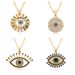 New Multi Form Devil's Eye Oil Drop Necklace Micro Inlaid Pendant Necklace Jewelry_ipsvogv.com