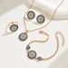 Women's necklaces, rings, jewelry sets with simple inlay, round bracelets, earrings, and versatile accessories_ipsvogv.com