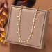 Fashionable And Simple Square Diamond Studded Smooth Octagonal Star Pendant Chain Accessory Stainless Steel Necklace_ipsvogv.com