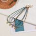 Colorful Peacock Bead Collarbone Chain, Fashionable, Personalized, Trendy, Round Titanium Steel Pendant, Short Necklace_ipsvogv.com