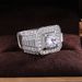 Cao Shi Luxury Domineering Ring Men's Silver Plated Platinum Simulated Zircon Jewelry_ipsvogv.com