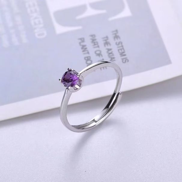 S Pure Exquisite And Compact Square Sugar Garnet With Feminine Temperament, Niche Design, Popular Ring Silver Jewelry_ipsvogv.com