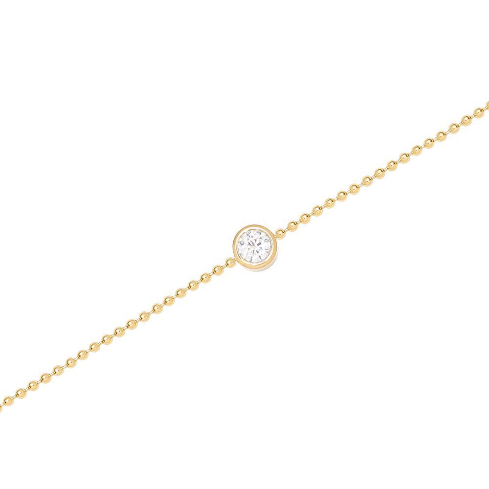 Women's Jewelry Whale Rain Simple Single White Diamond Bracelet -K Gold Plated Titanium Steel Waterproof & Tarnish-Resistant_ipsvogv.com
