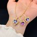 New Arrivals Gold Plated Angel Wing Love Heart Pendant For Women Jewelry Titanium Steel Crystal Necklace Choker Korean Elegant Wholesale_ipsvogv.com