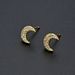 Unisex Version Of Diamond Zircon CZ Moon Earrings Color Retaining Gold And Silver Female Earrings Fresh And Sweet_ipsvogv.com