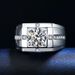Classic Carbon High Simulation Men's Diamond Moissanite Plated Noble Wedding Ring_ipsvogv.com