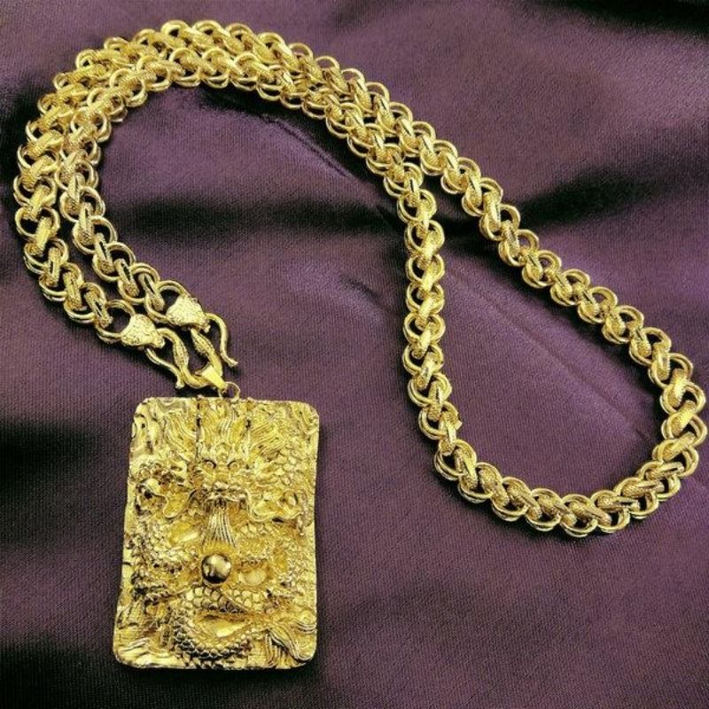 Men Women The "Chinese LONG" Pendant Chain Necklace N423_ipsvogv.com
