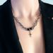 New Niche Design Wrapped Black Cross Splicing Necklace For Men And Women's High-end Bouncing Titanium Steel Collarbone_ipsvogv.com