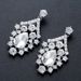 Creative New Exaggerated Crystal Necklace And Earrings Bridal Wedding Jewelry Set_ipsvogv.com