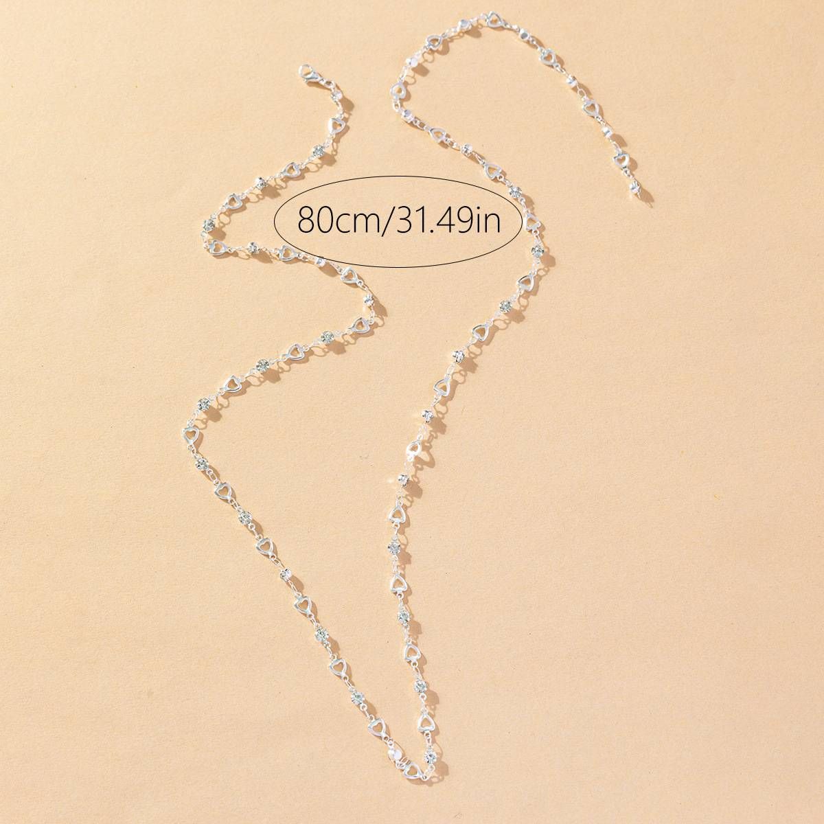 Gold silver French style long diamond tassel necklace for women_ipsvogv.com