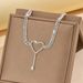 Unisex Full Diamond Fashion Versatile Beach Anklets Personalized Shiny Rhinestone Heart Foot Ornaments Tassel Matching_ipsvogv.com