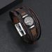 Braided leather bracelet fashion punk style multi layer men's bracelet fashion trend tree of life personality bracelet_ipsvogv.com