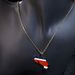 Stainless steel Russian Middle East map necklace popular personality oil drop titanium steel accessories_ipsvogv.com